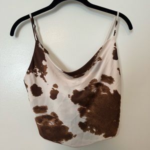 American Threads Cow Print Top